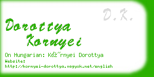 dorottya kornyei business card